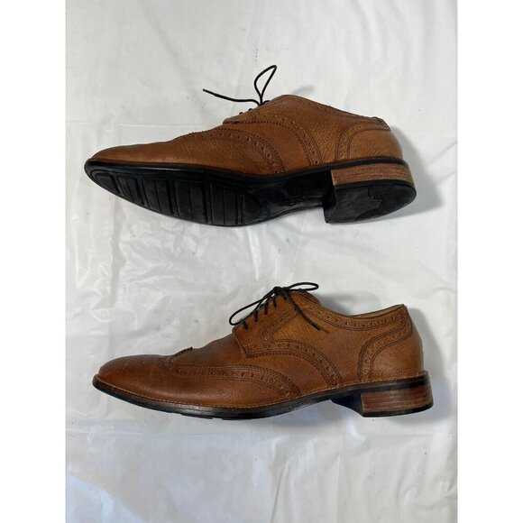 Cole Haan Shoes Benton Leather Wingtip Derby C12362 BrownSize 11M - Picture 2 of 15